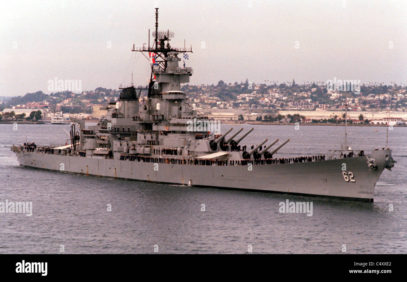 USS New Jersey corazzata Foto Stock