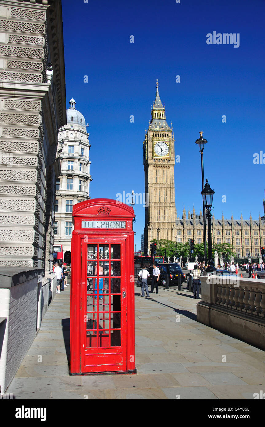 La Casa del Parlamento e il Big Ben, la piazza del Parlamento, Westminster, City of Westminster, Greater London, England, Regno Unito Foto Stock