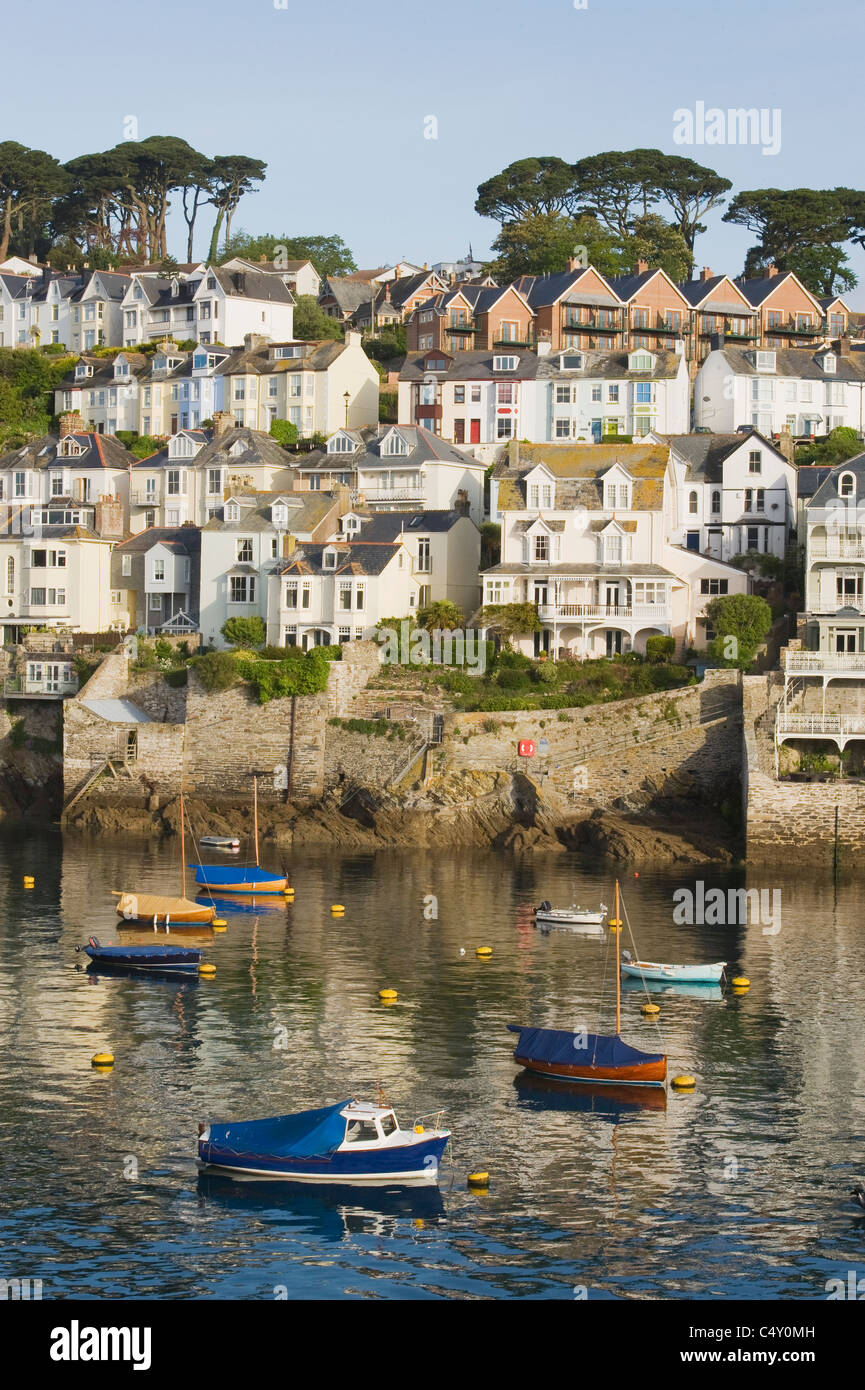 Fowey, attraente villaggio sul Cornish Coast, Cornwall, Inghilterra Foto Stock