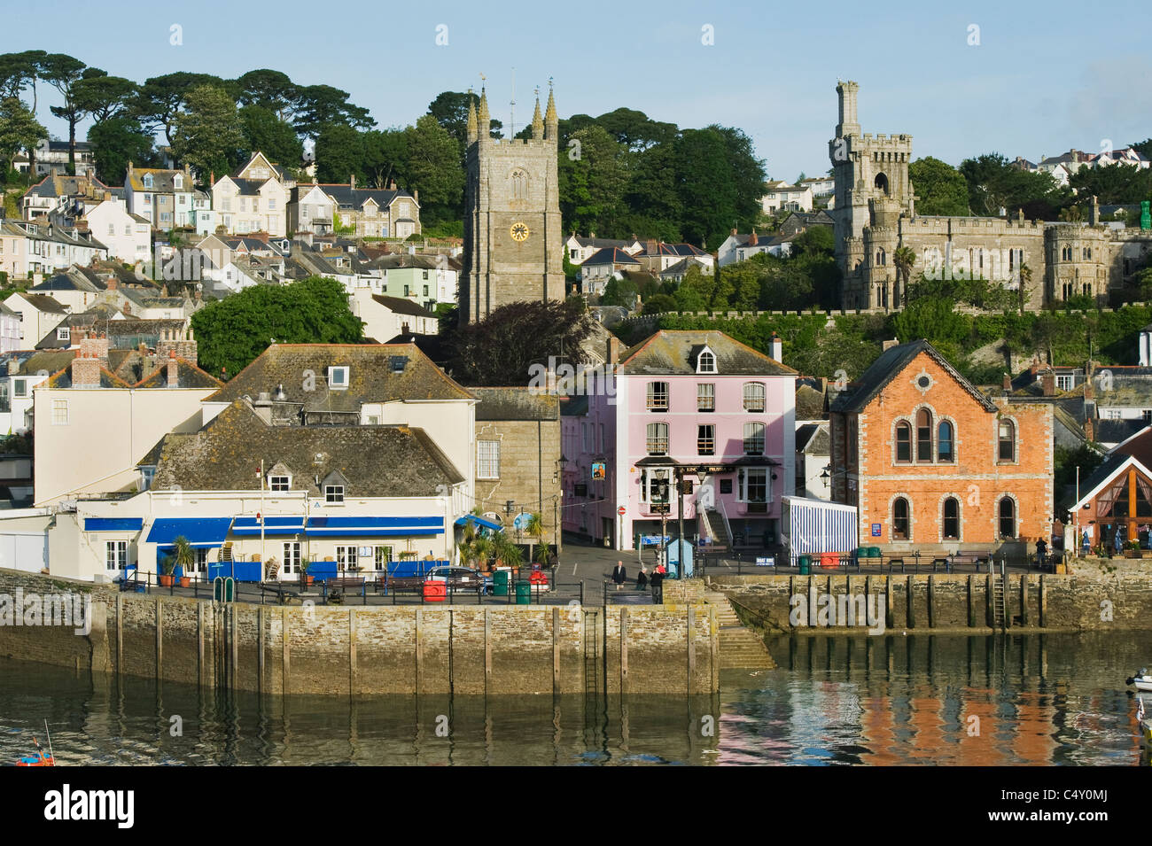 Fowey, attraente villaggio sul Cornish Coast, Cornwall, Inghilterra Foto Stock
