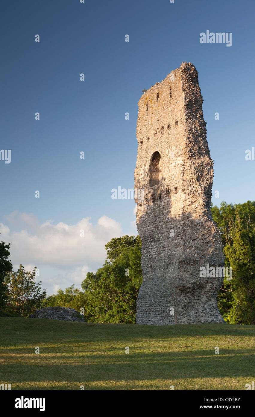 Il Castello di Bramber rovina in Bramber vicino a Steyning, West Sussex, in Inghilterra, Regno Unito Foto Stock