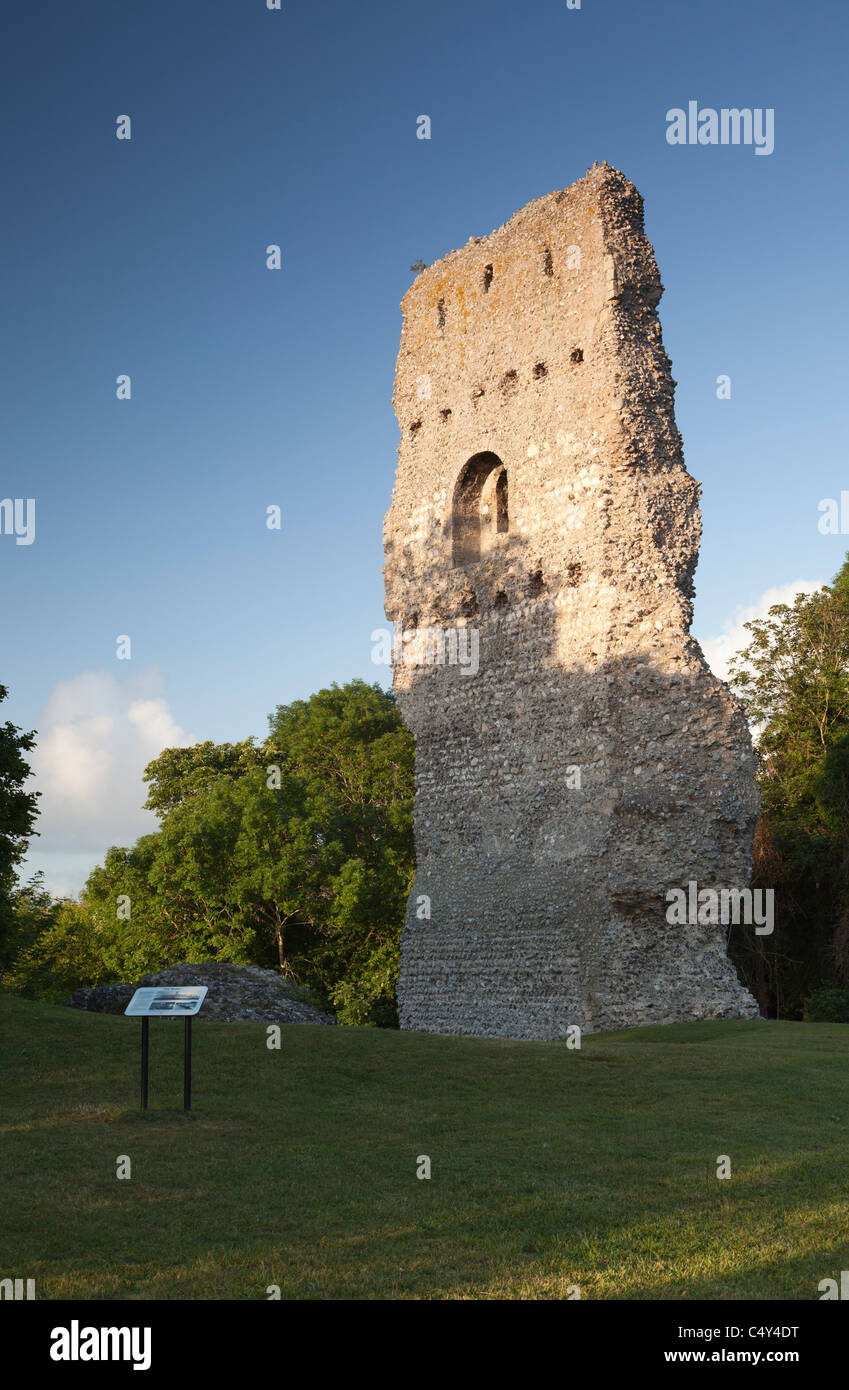 Il Castello di Bramber rovina in Bramber vicino a Steyning, West Sussex, in Inghilterra, Regno Unito Foto Stock