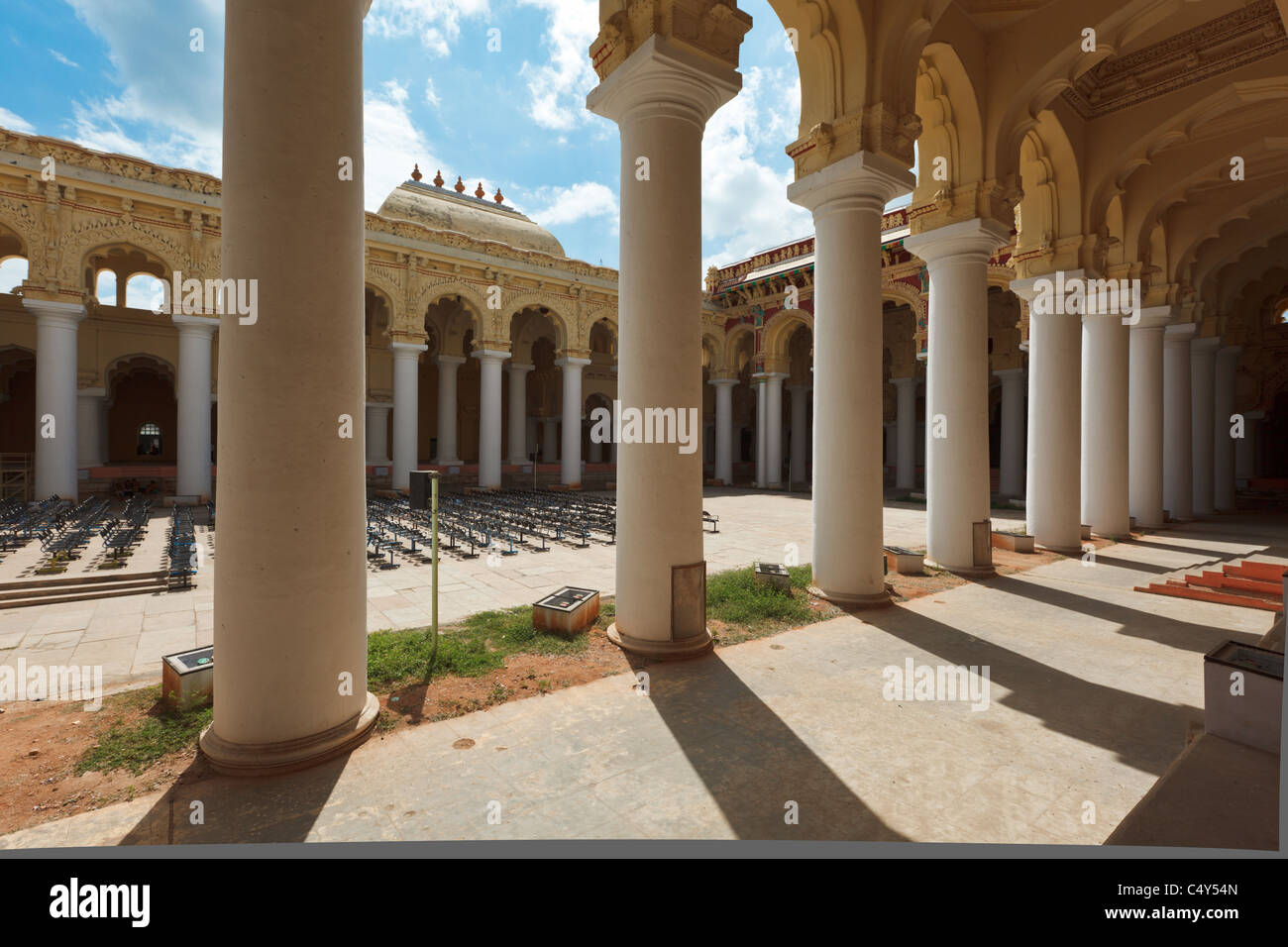 Tirumalai Nayak Palace. Madurai, Tamil Nadu, India Foto Stock