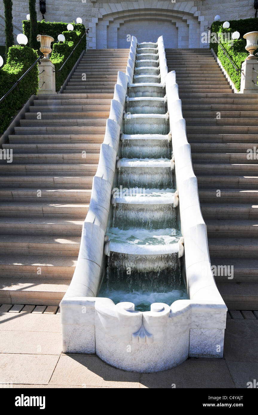 Israele Haifa, Monte Carmelo, i giardini intorno al Santuario Bahai del BAB. Foto Stock