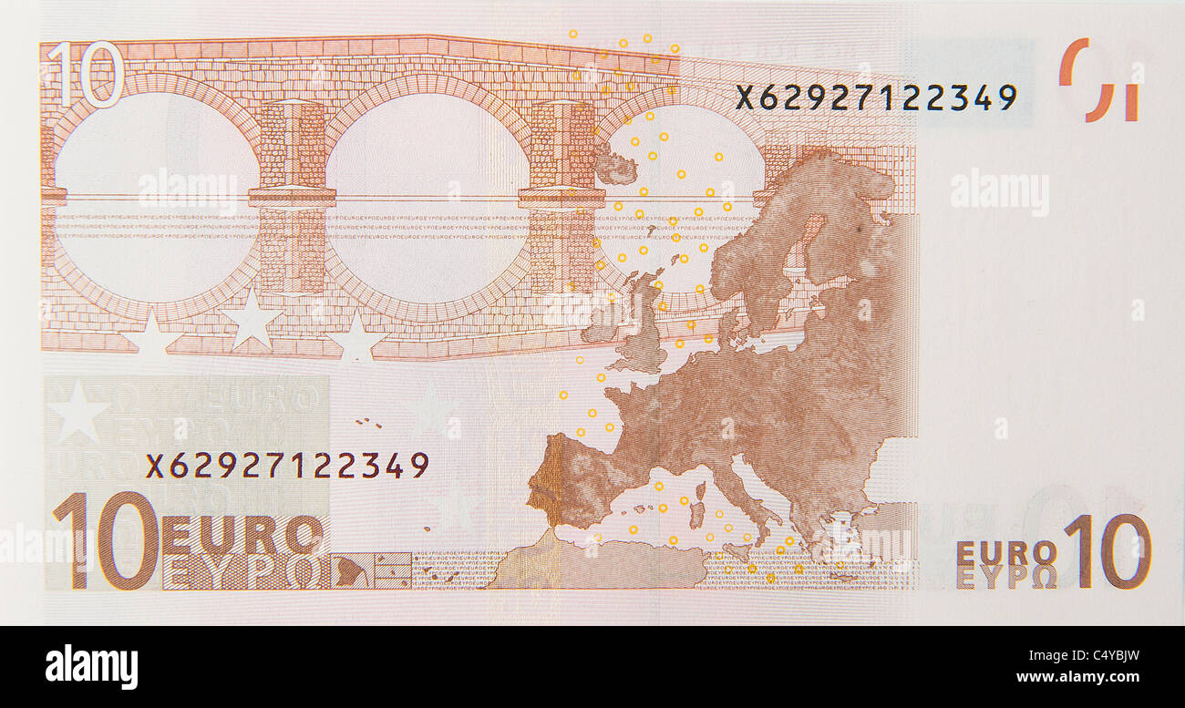 10 dieci euro nota bill Foto Stock