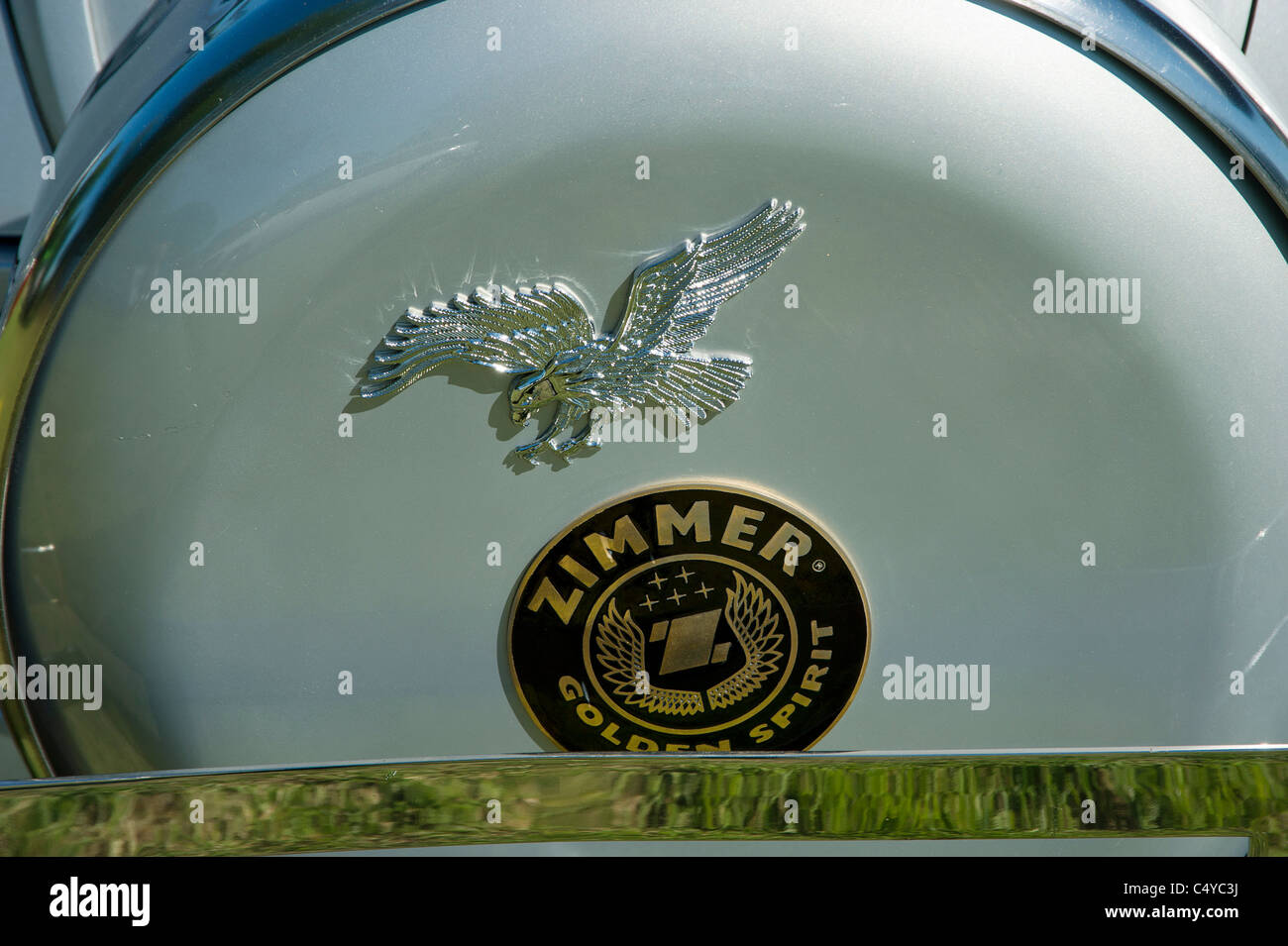 TheZIMMER Golden spirito motore posteriore auto copertura della ruota di scorta Foto Stock