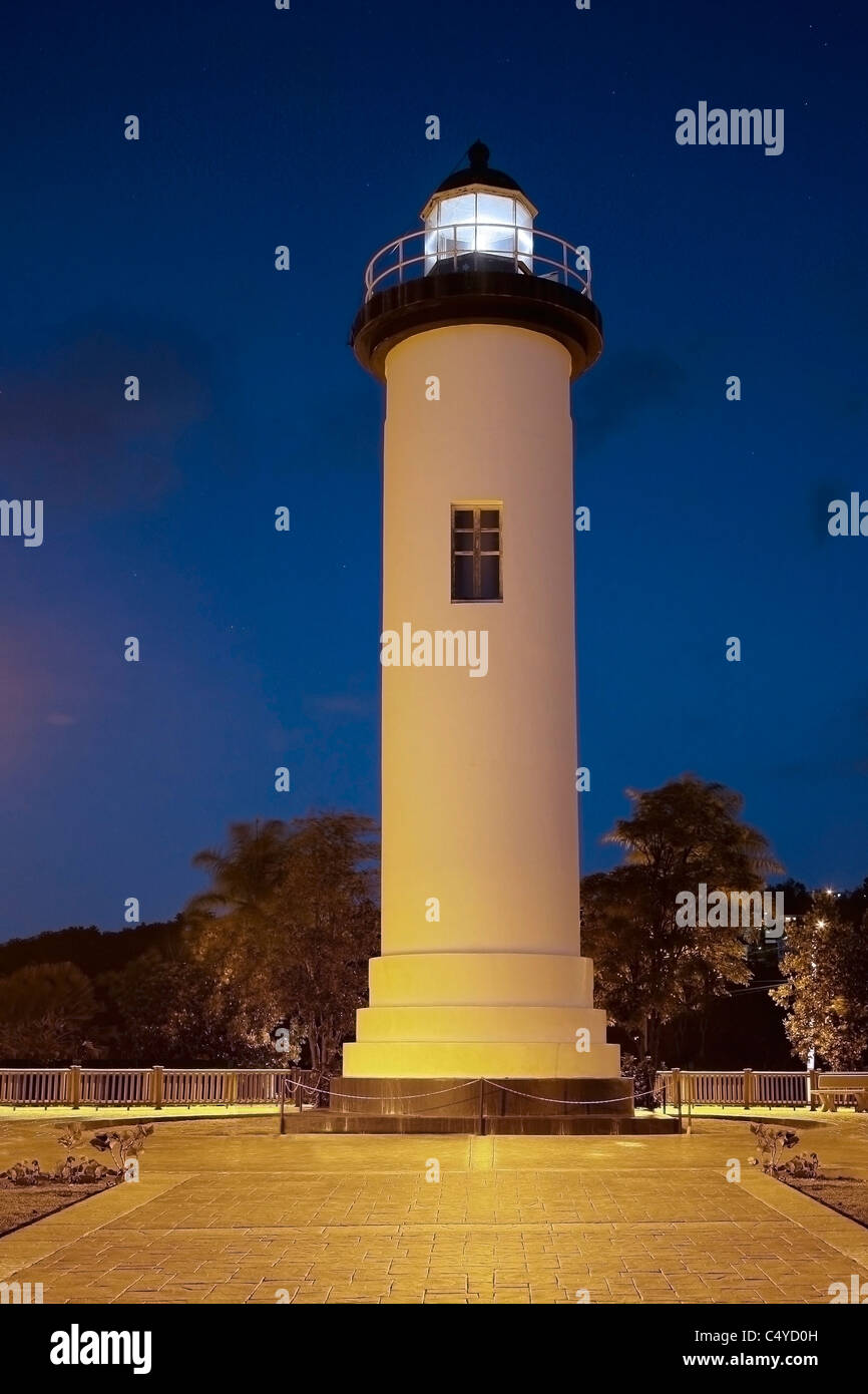 Punta Higuero faro sul punto a Rincon Puerto Rico Foto Stock