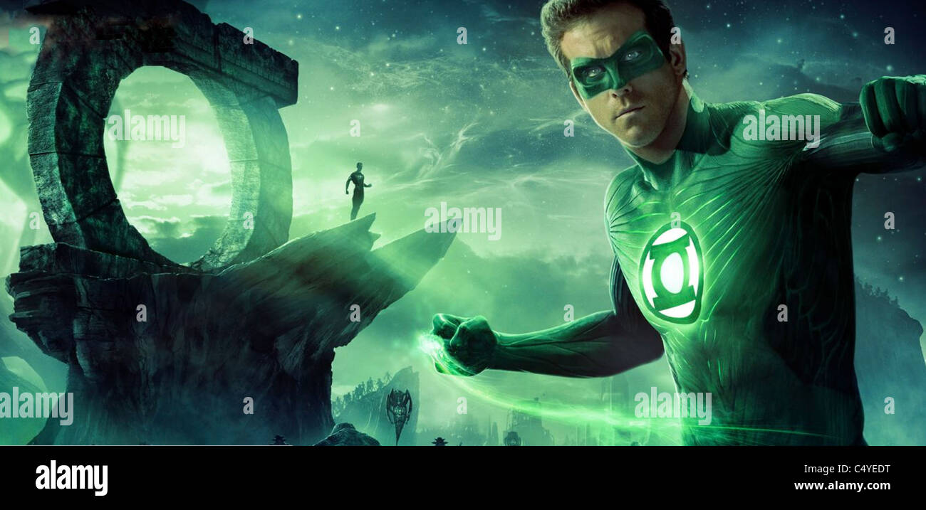 Lanterna Verde 2011 Warner Bros film basato sul DC Comics carattere e giocato da Ryan Reynolds Foto Stock