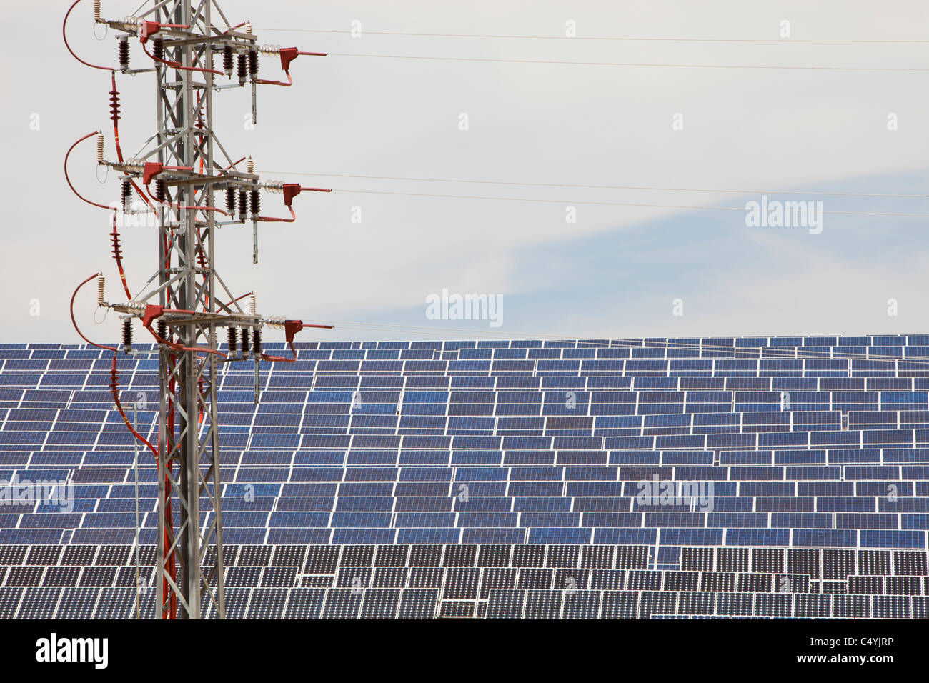 Una foto voltaico solar power station in Ecija, Andalusia. Foto Stock