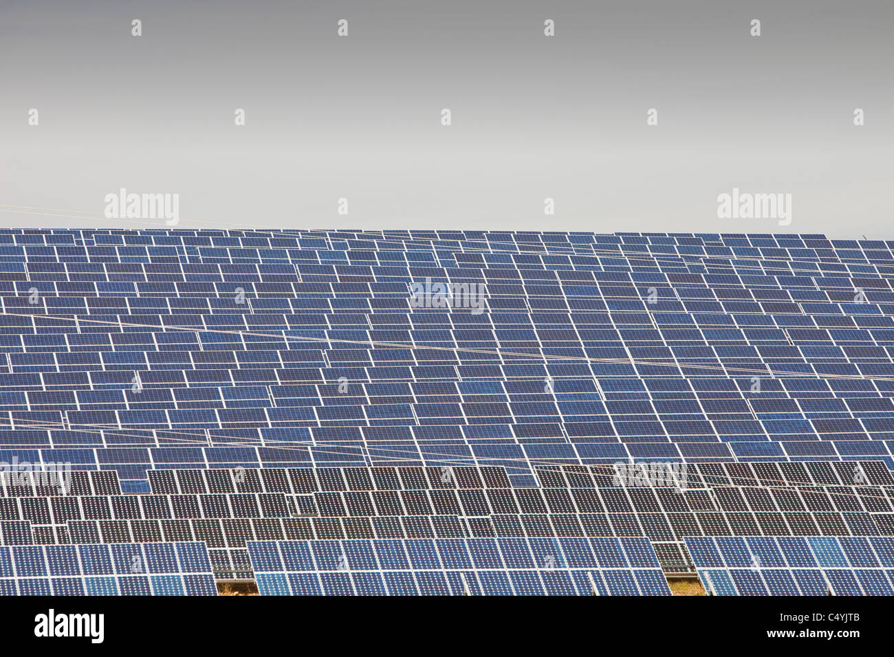 Una foto voltaico solar power station in Ecija, Andalusia. Foto Stock