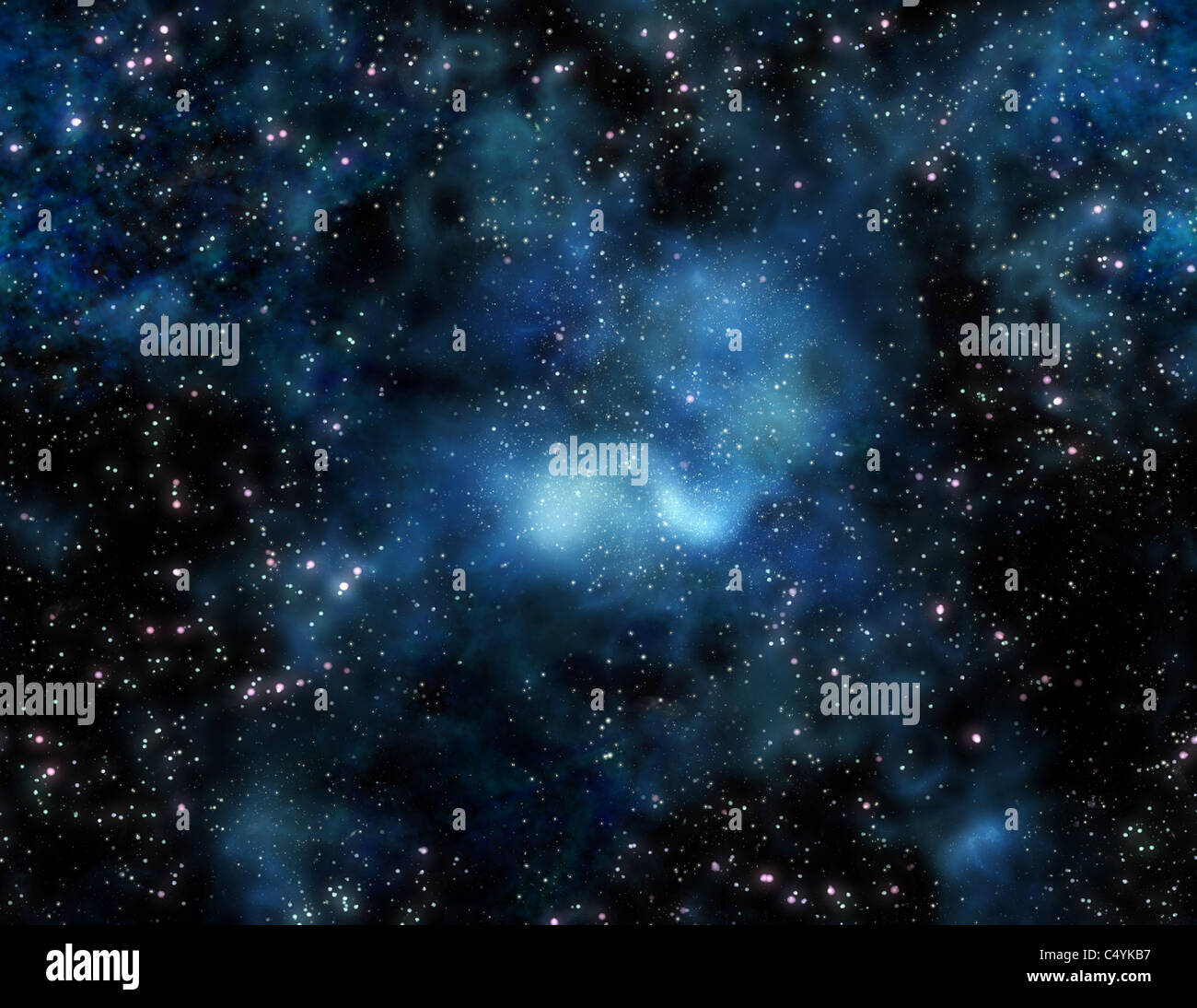 Immagine di stelle e nuvole nebulosa nello spazio profondo Foto Stock