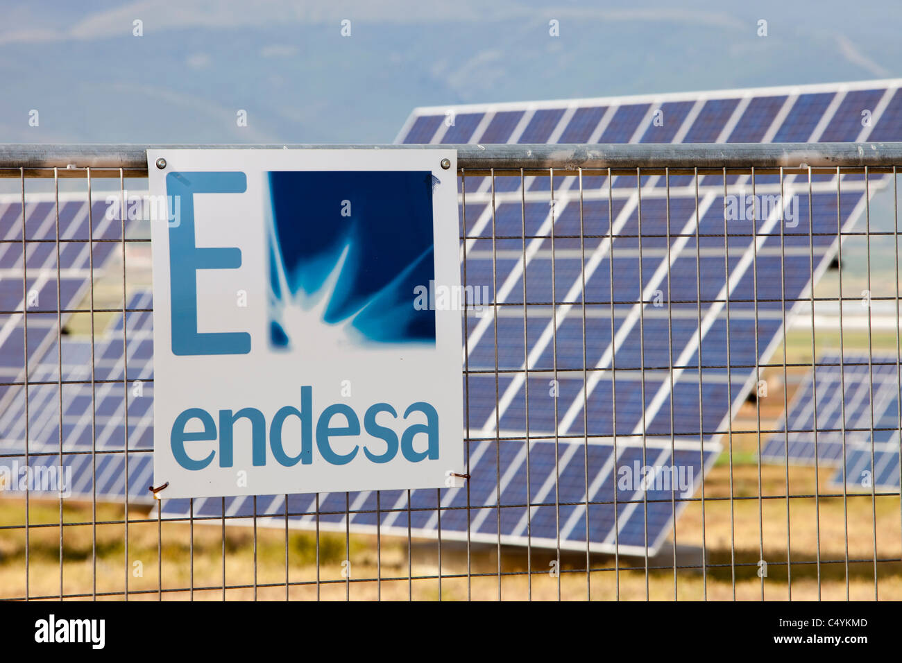 Una foto voltaico energia solare stazione vicino a Guadix, Andalusia. Foto Stock