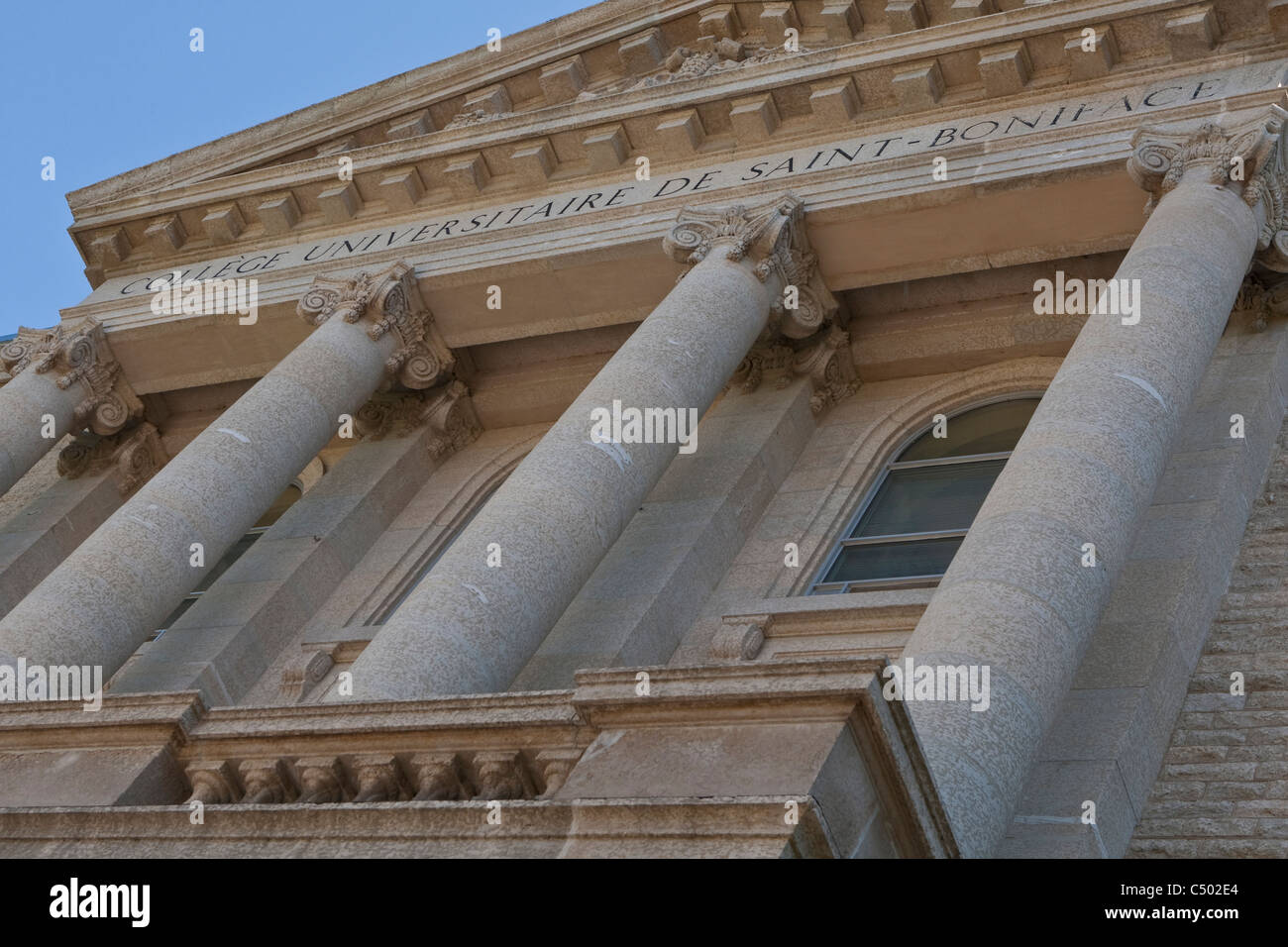 College Universitaire de San Bonifacio university è raffigurato in Winnipeg Foto Stock