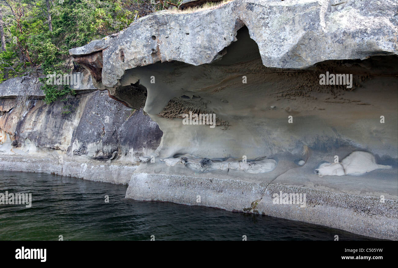 Spiaggia di pietra di Galliano Isola, British Columbia, Canada Foto Stock