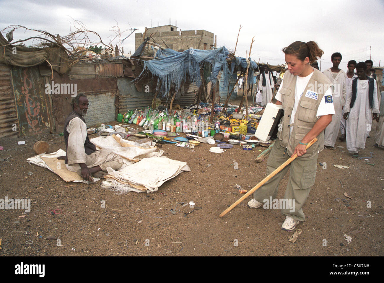 Action contre la Faim ONG in Porto Sudan Sudan. Azione contro la fame attuare programmi di nutrizione e sicurezza alimentare. Foto Stock