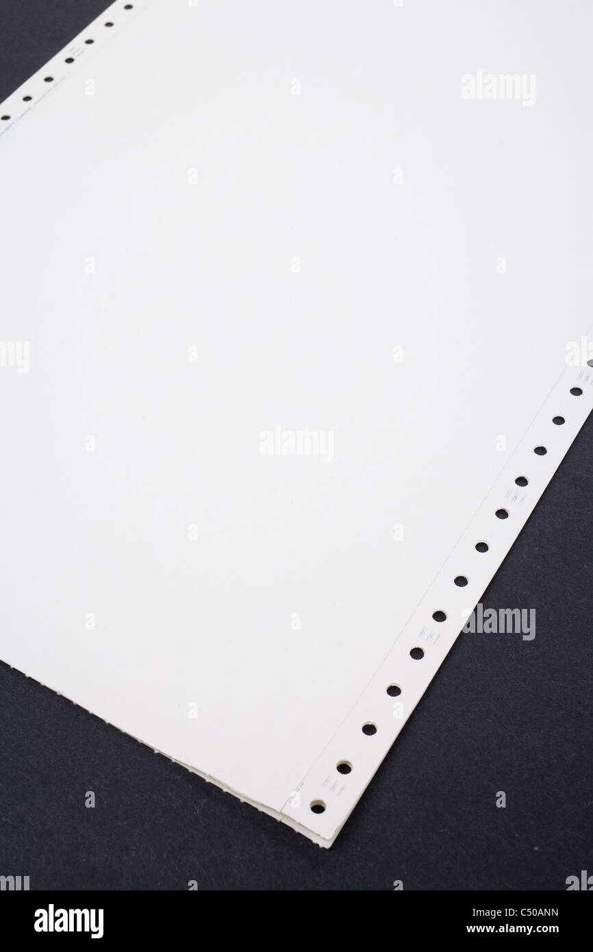 Calcolatore perforata Carta per lo sfondo Foto Stock