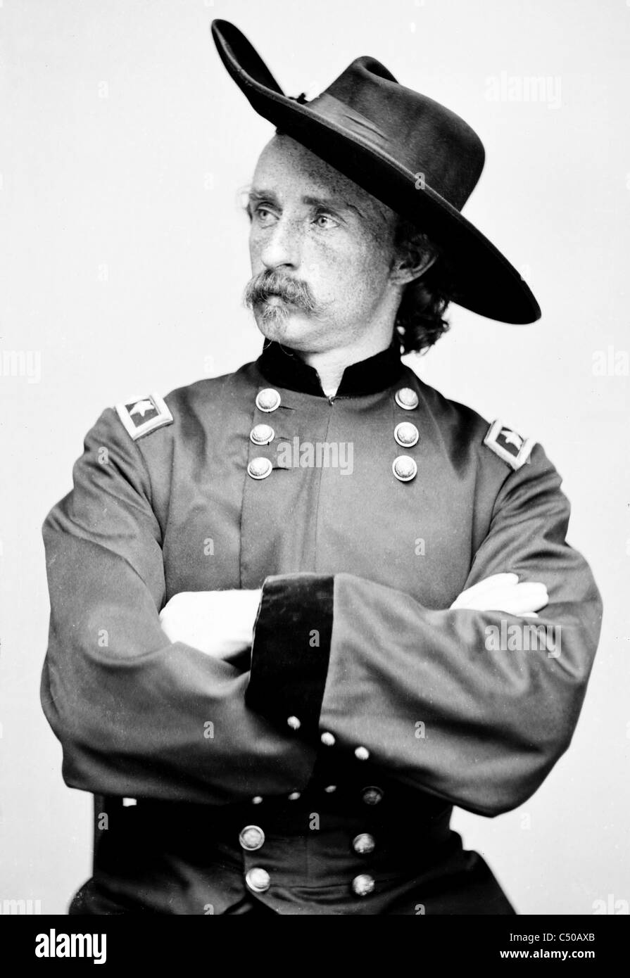 Generale Custer George Armstrong Custer Foto Stock