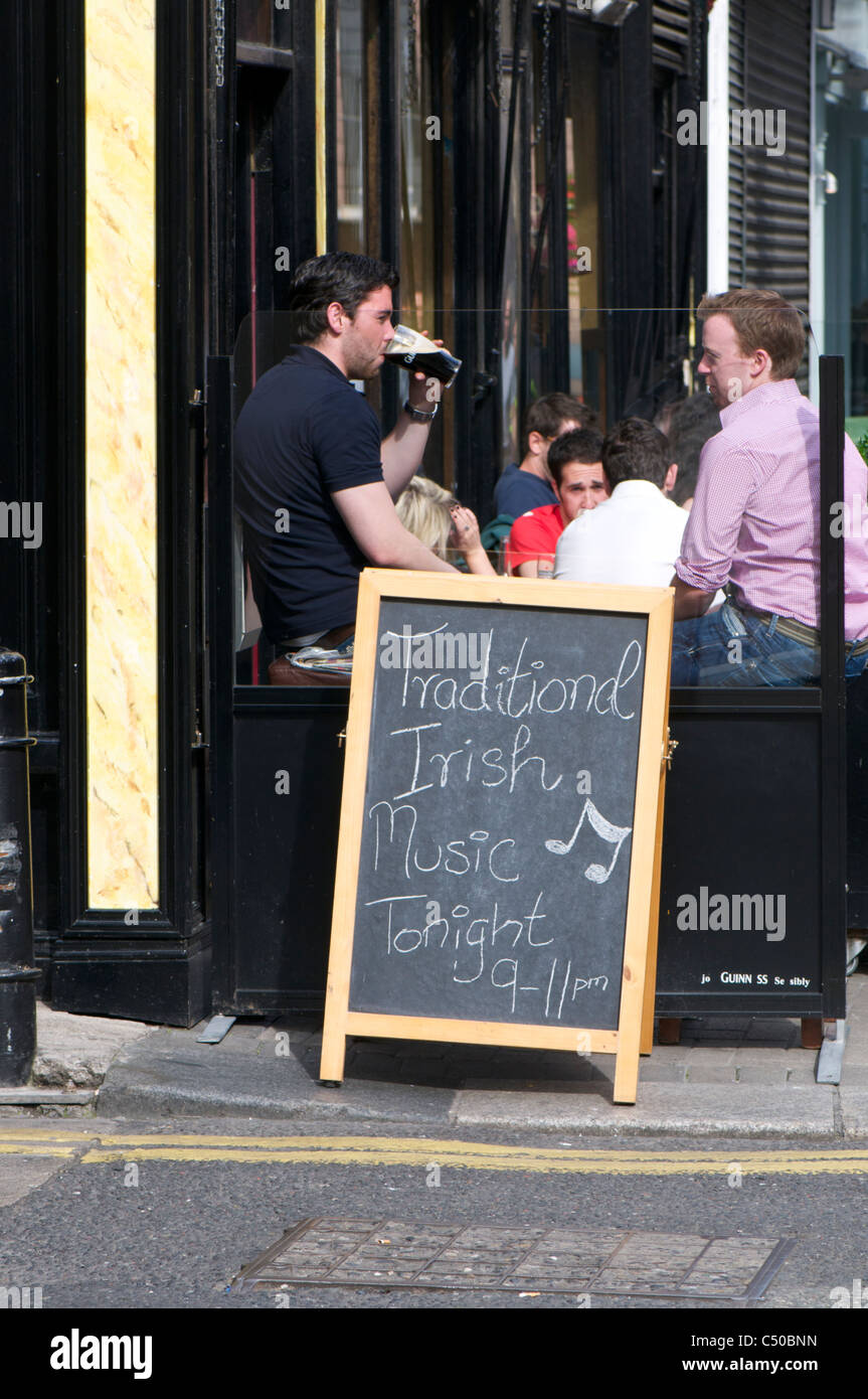 La musica tradizionale irlandese Foto Stock