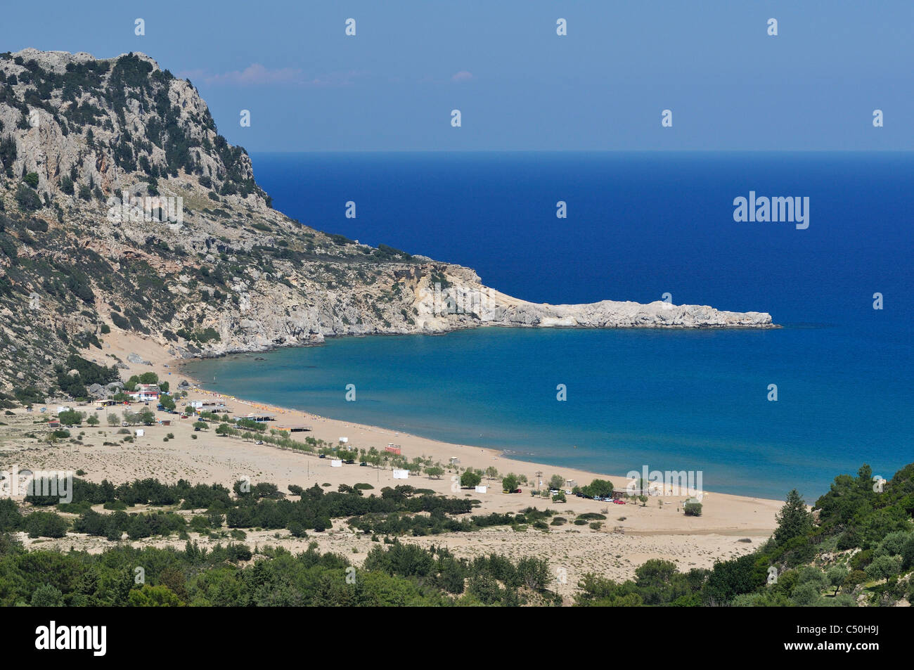 Rodi. Isole Dodecanesi. La Grecia. Tsambika beach. Foto Stock