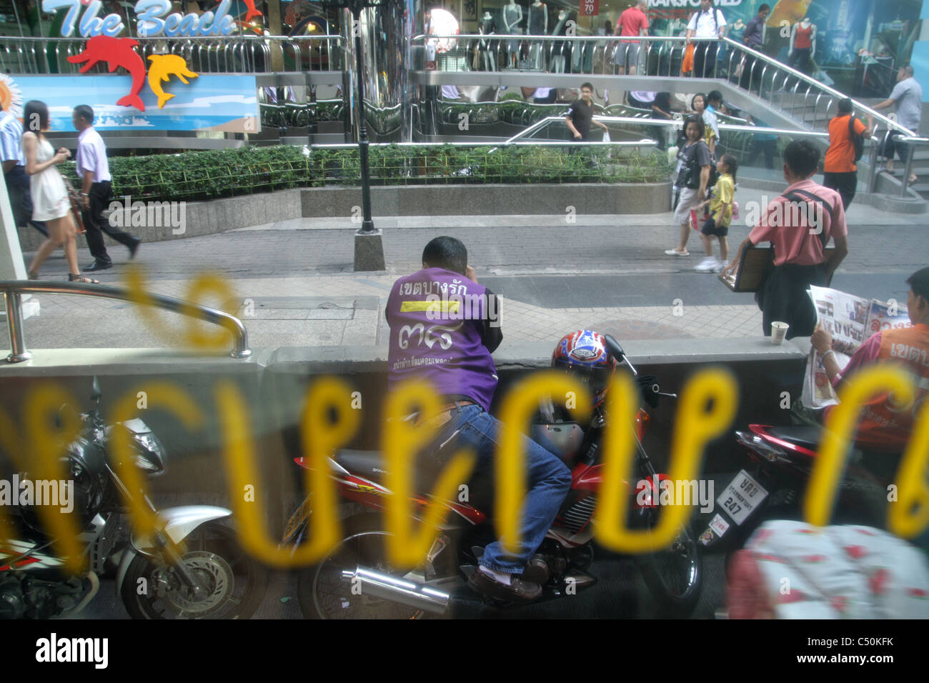 Motociclo taxi a Bangkok Foto Stock