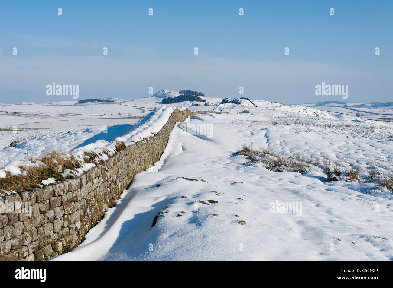 Inverno sul vallo di Adriano Foto Stock