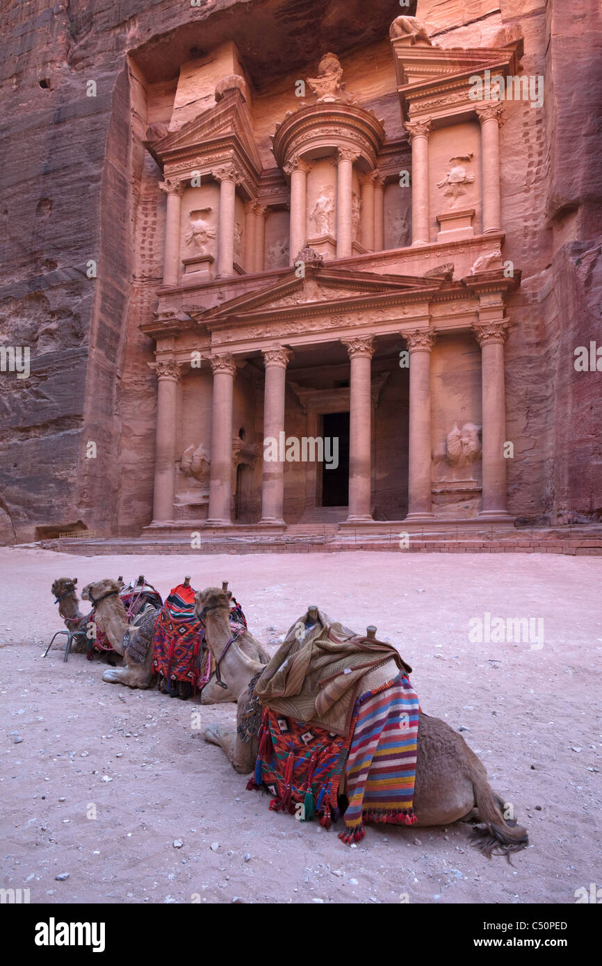 Il Nabatean città di Petra Foto Stock