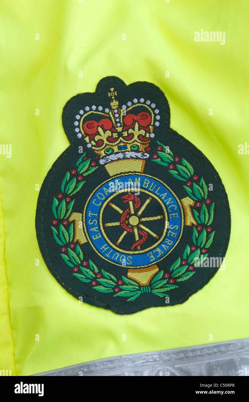 Costa sud orientale del servizio ambulanza SECAMB badge - solo uso editoriale Foto Stock