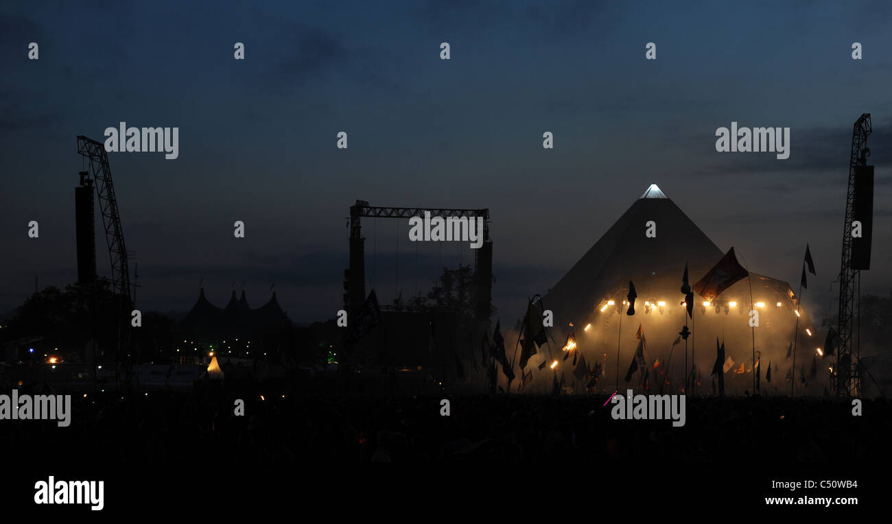 Fase della piramide Glastonbury Foto Stock