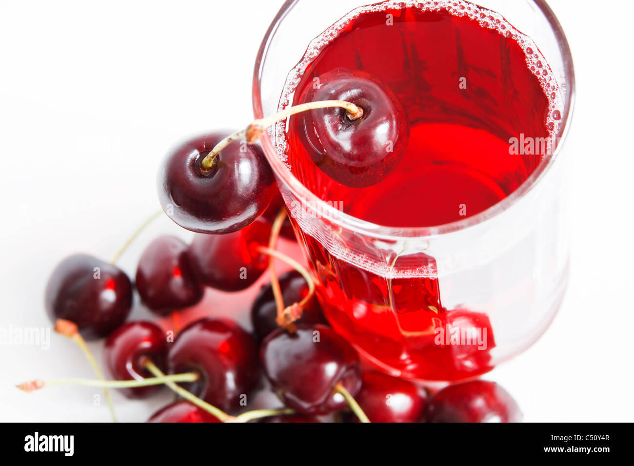 succo di ciliegia Foto Stock