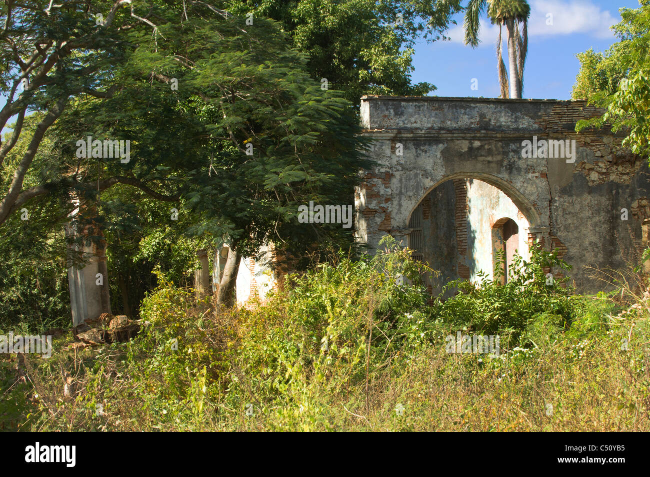 Le Rovine di San Isidro raffineria di zucchero, la Valle de los Ingenios, Trinidad, Cuba Foto Stock