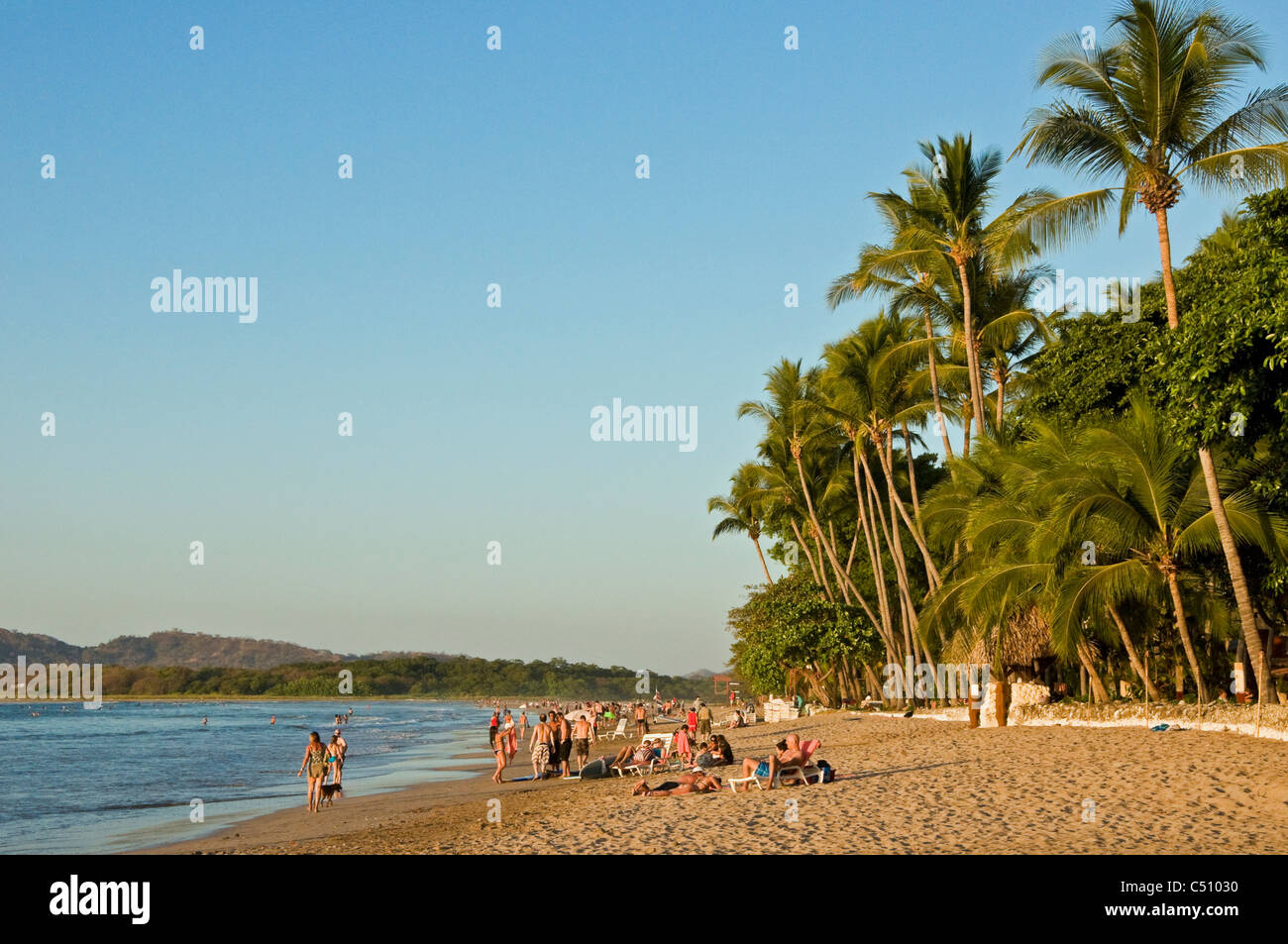 Spiaggia Tamarindo Nicoya peninsula Oceano Pacifico Guanacaste Costa Rica Foto Stock