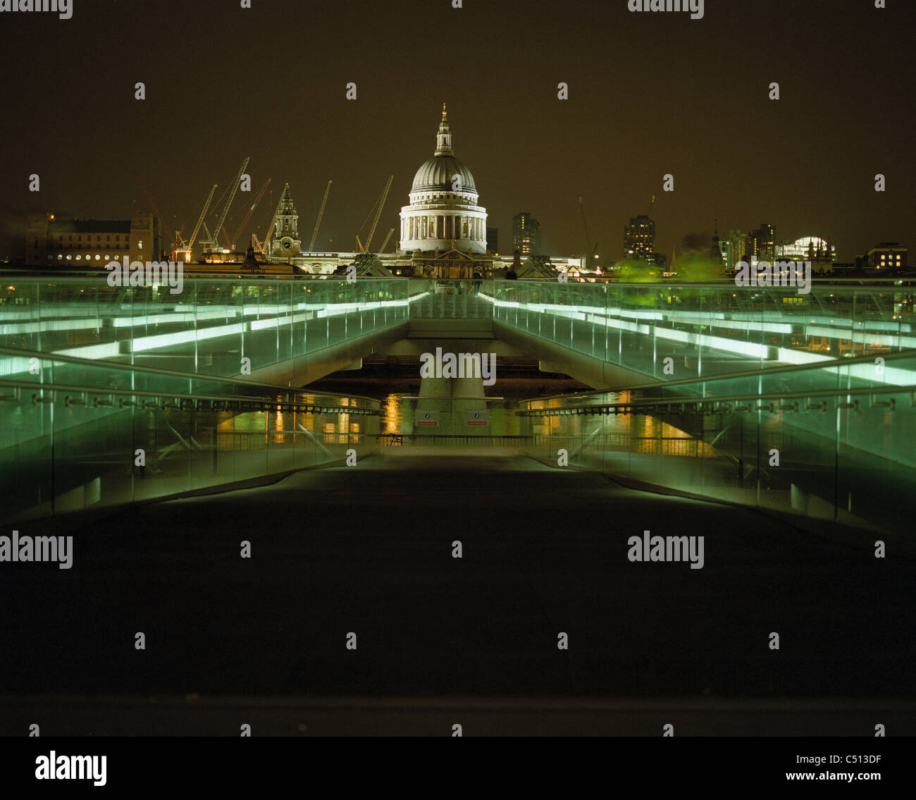 Londra di notte, UK, Saint Paul Cathedral Foto Stock