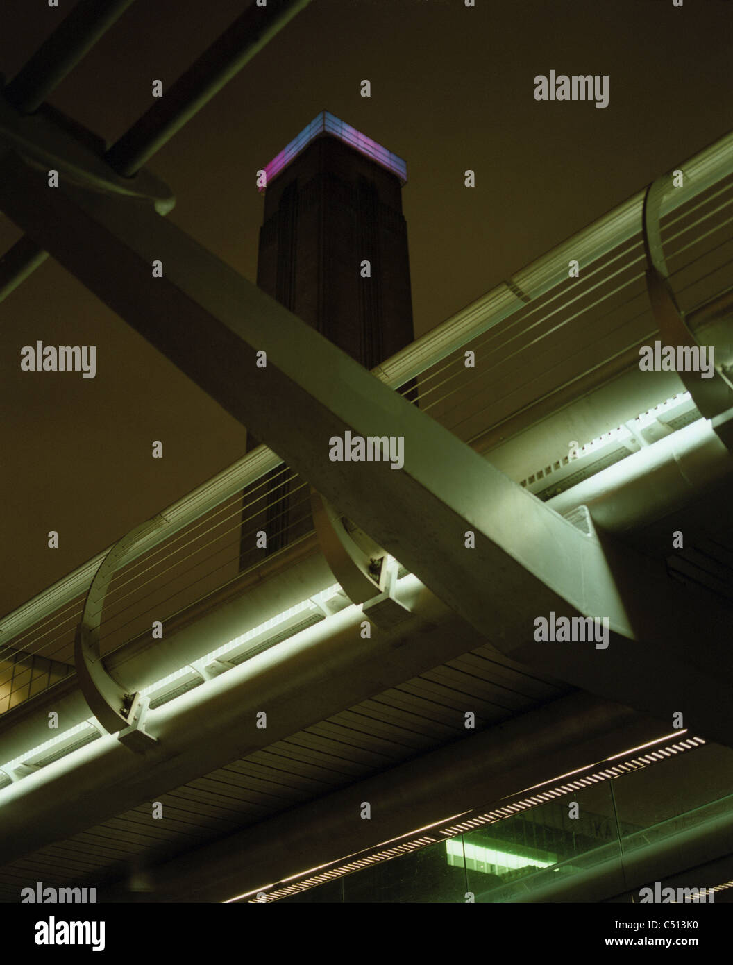 Londra di notte, UK, Tate Modern. Foto Stock