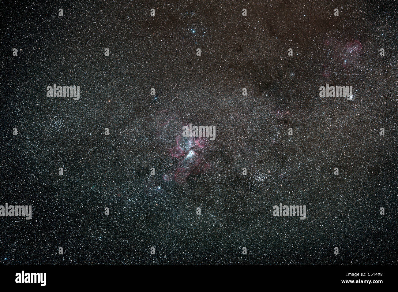 Un ampia vista sul campo centrato sull'Eta Carina Nebula. Foto Stock
