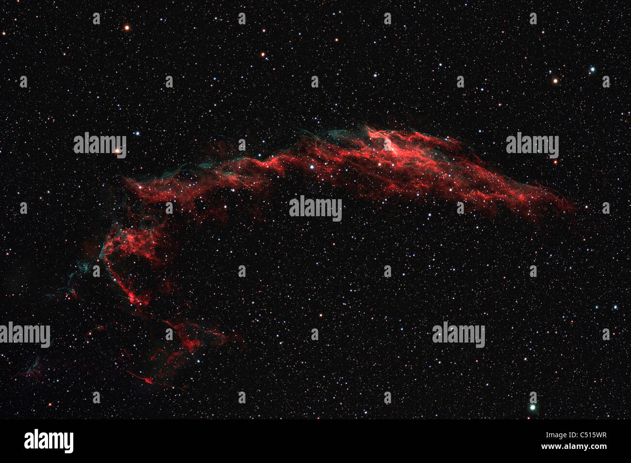 NGC 6992, il velo orientale nebulosa. Foto Stock
