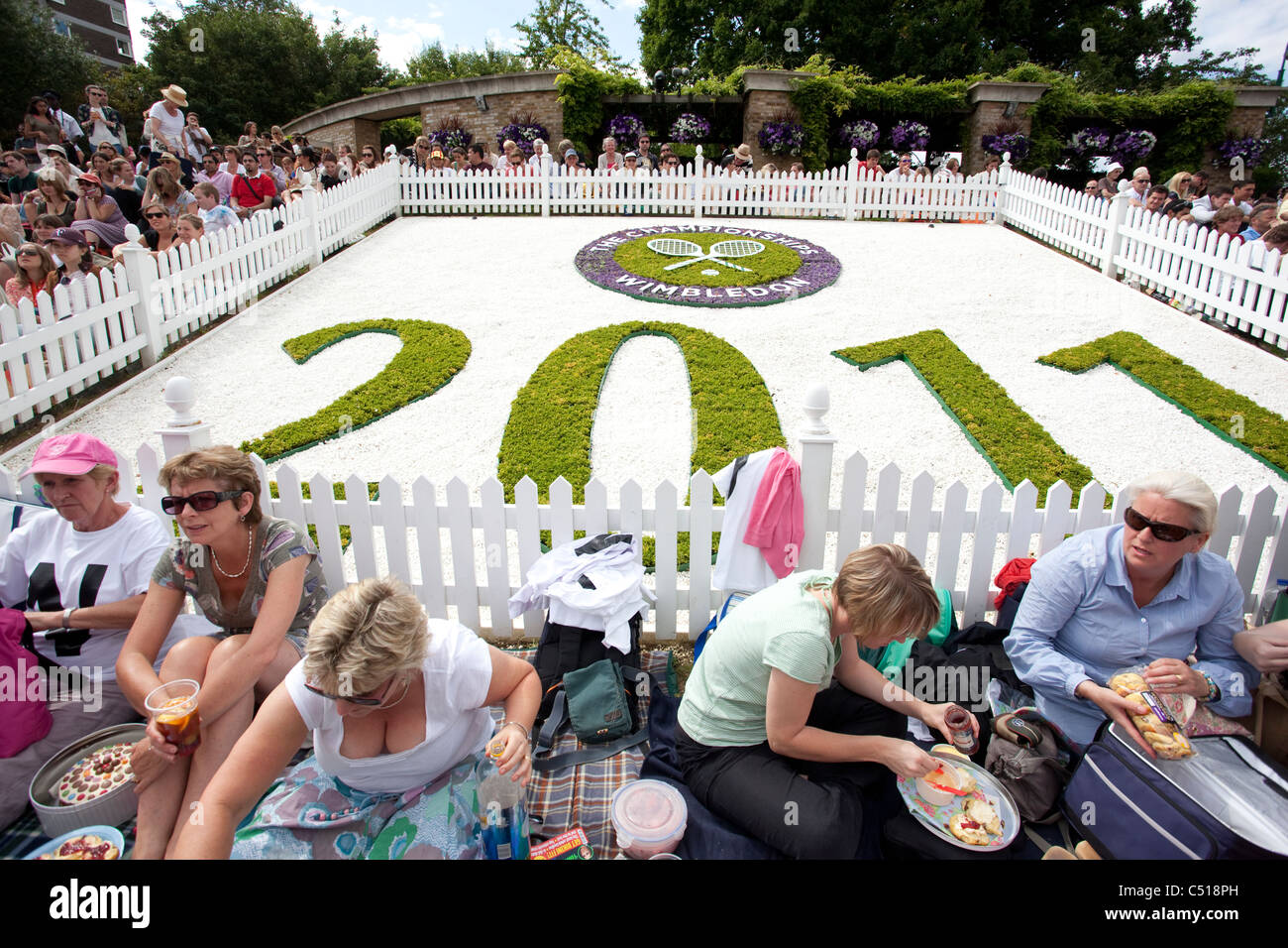 Onorevoli picnic a Wimbledon Tennis Championships 2011, Wimbledon, London, Regno Unito.Foto:Jeff Gilbert Foto Stock