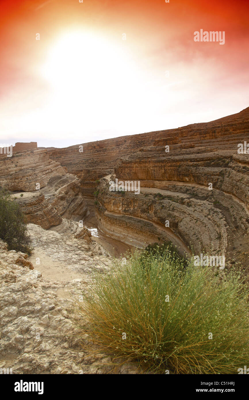 Africa, Nord Africa, Tunisia, Mides Oasis, Gorge vicino al confine algerino Foto Stock