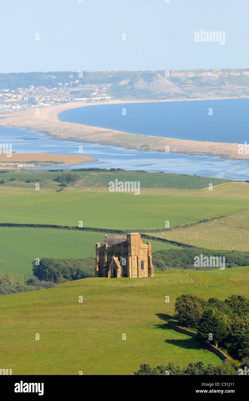 Santa Caterina la Cappella è una piccola cappella situata al di sopra del villaggio di Abbotsbury nel Dorset, Inghilterra Foto Stock