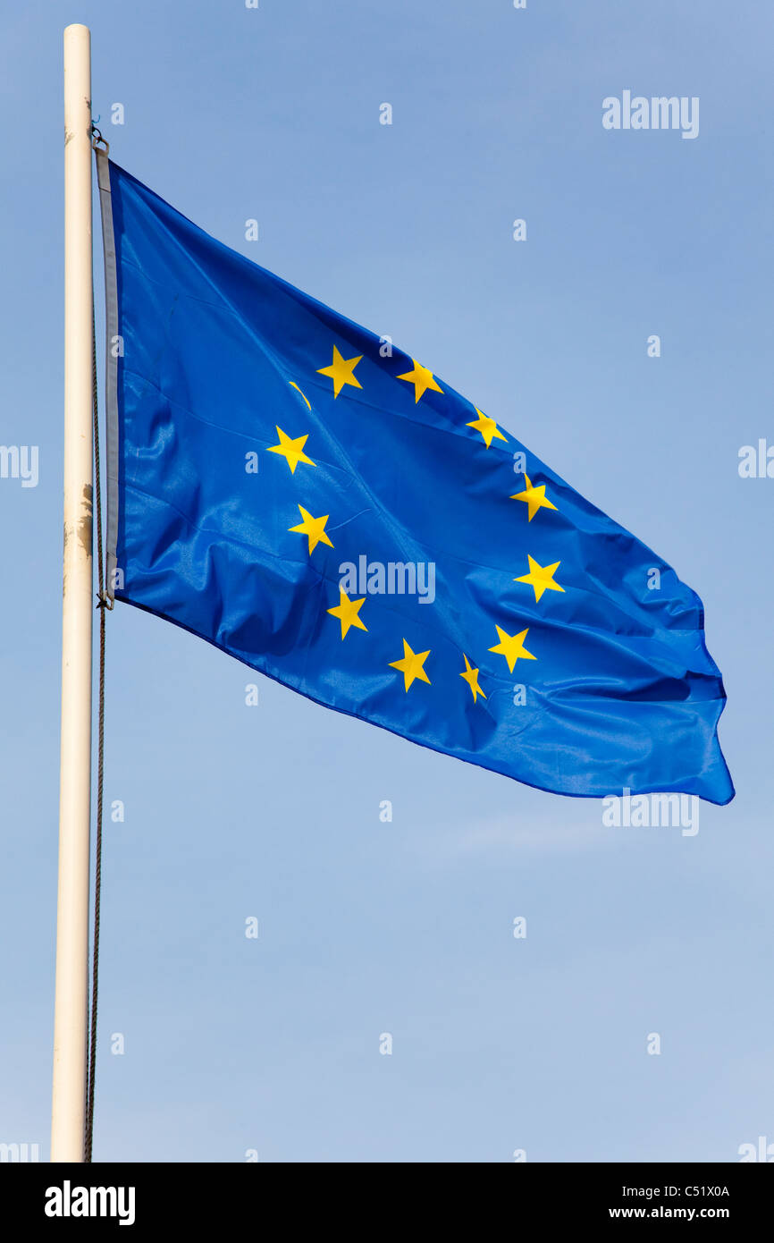 Bandiera dell'Unione europea Foto Stock