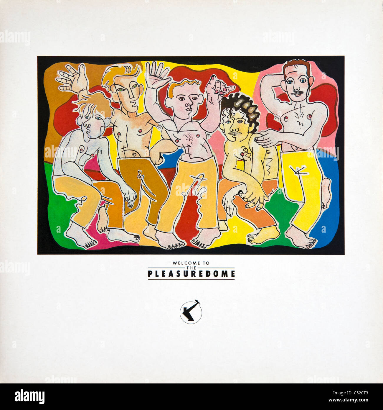 Coperchio del doppio album in vinile benvenuto all'Pleasuredome di Frankie va a Hollywood rilasciato 1984 su ZTT Records Foto Stock