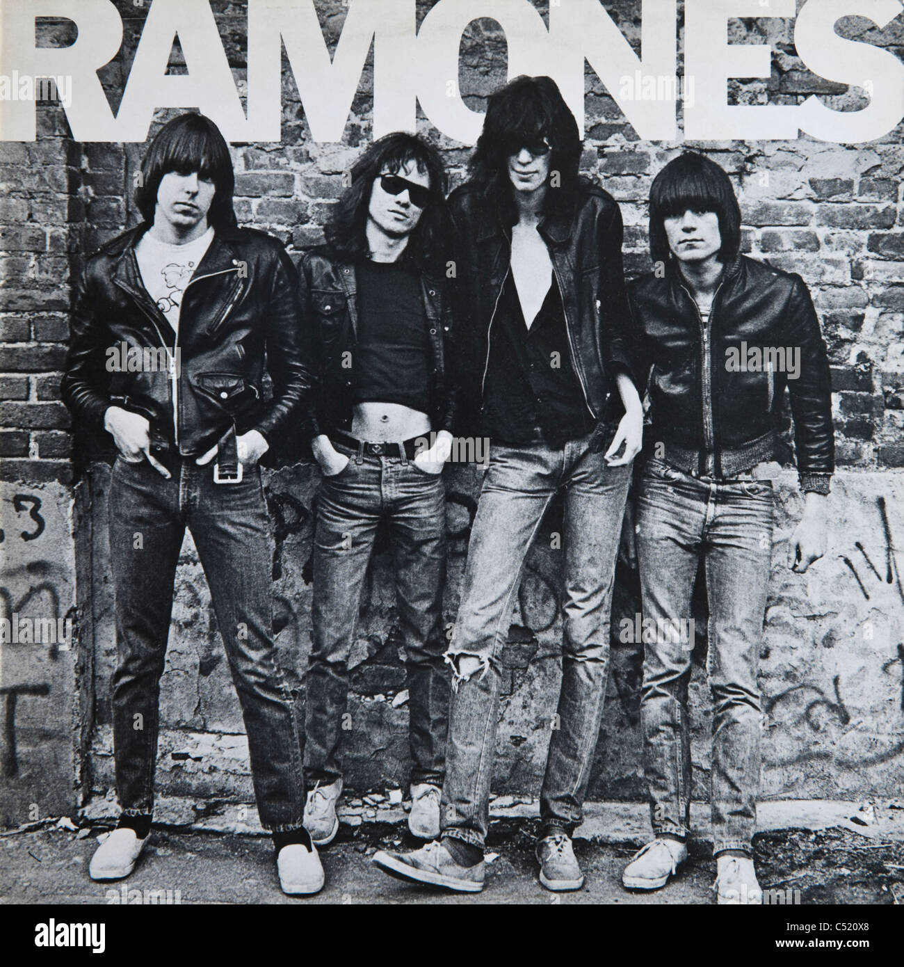 Copertina di album in vinile Ramones da Ramones rilasciato 1976 su Sire Records Foto Stock