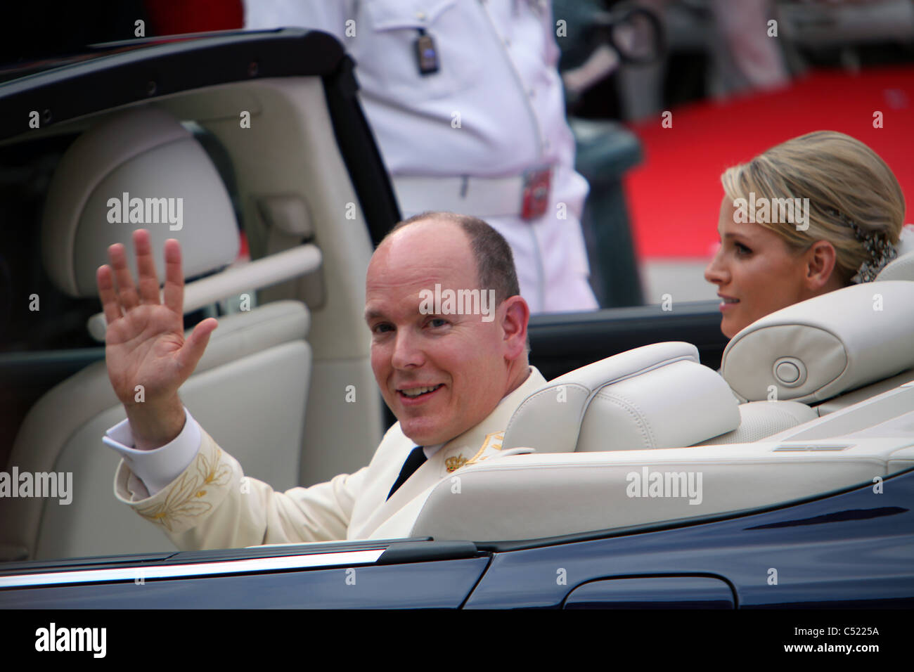 Nozze del Principe Alberto II di Monaco e il South African Charlene Wittstock presso il Palazzo di Monaco Foto Stock