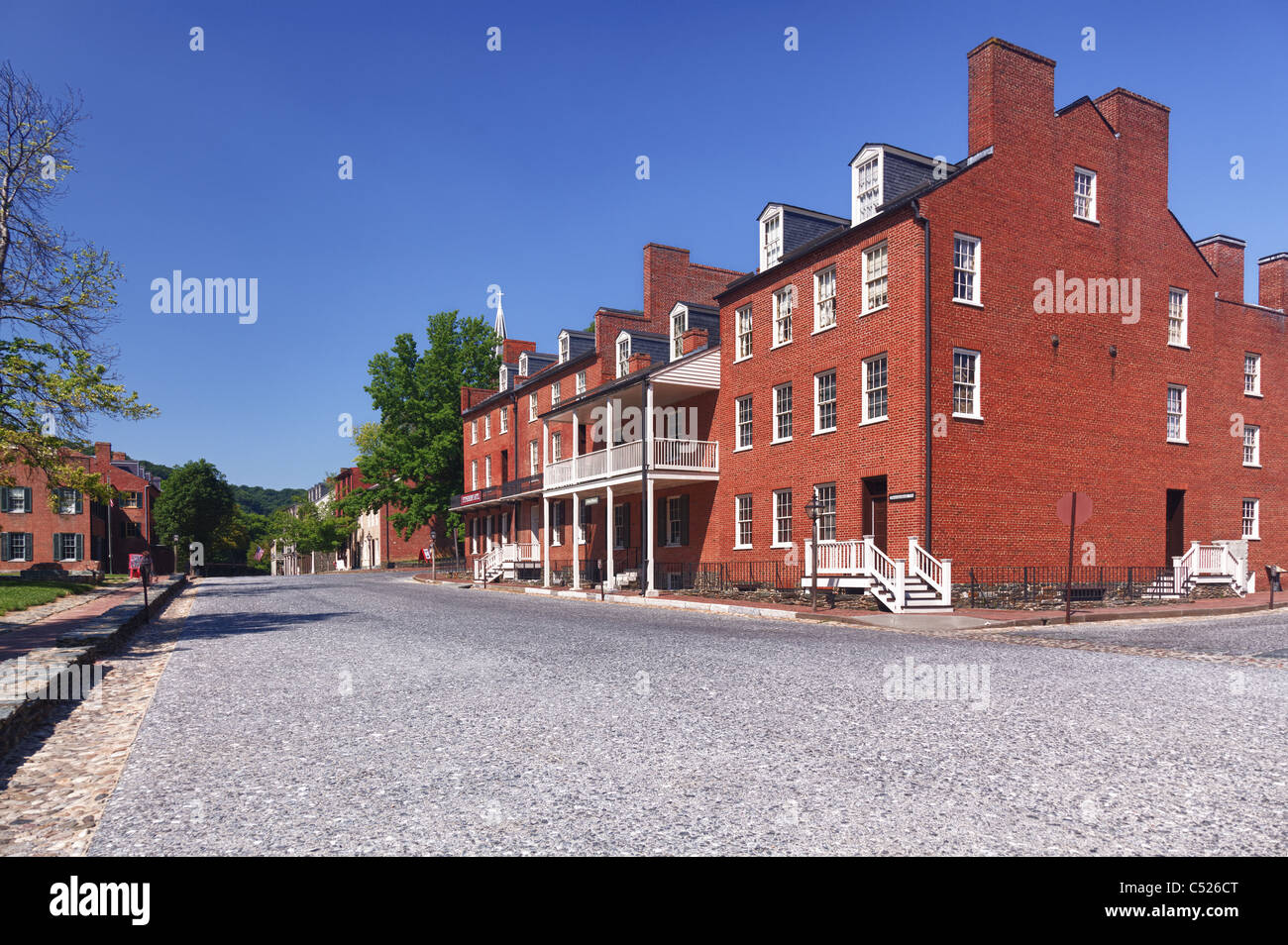 National Park Service possiede e gestisce la storica Guerra Civile città di harpers Ferry Foto Stock