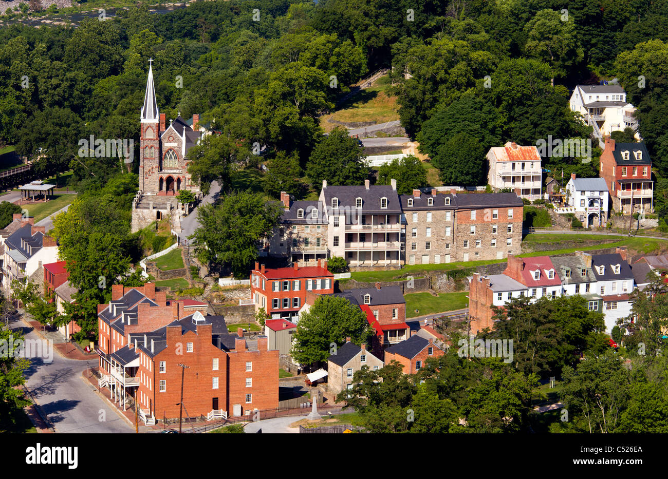 Harpers Ferry in Jefferson county, West Virginia, USA Foto Stock