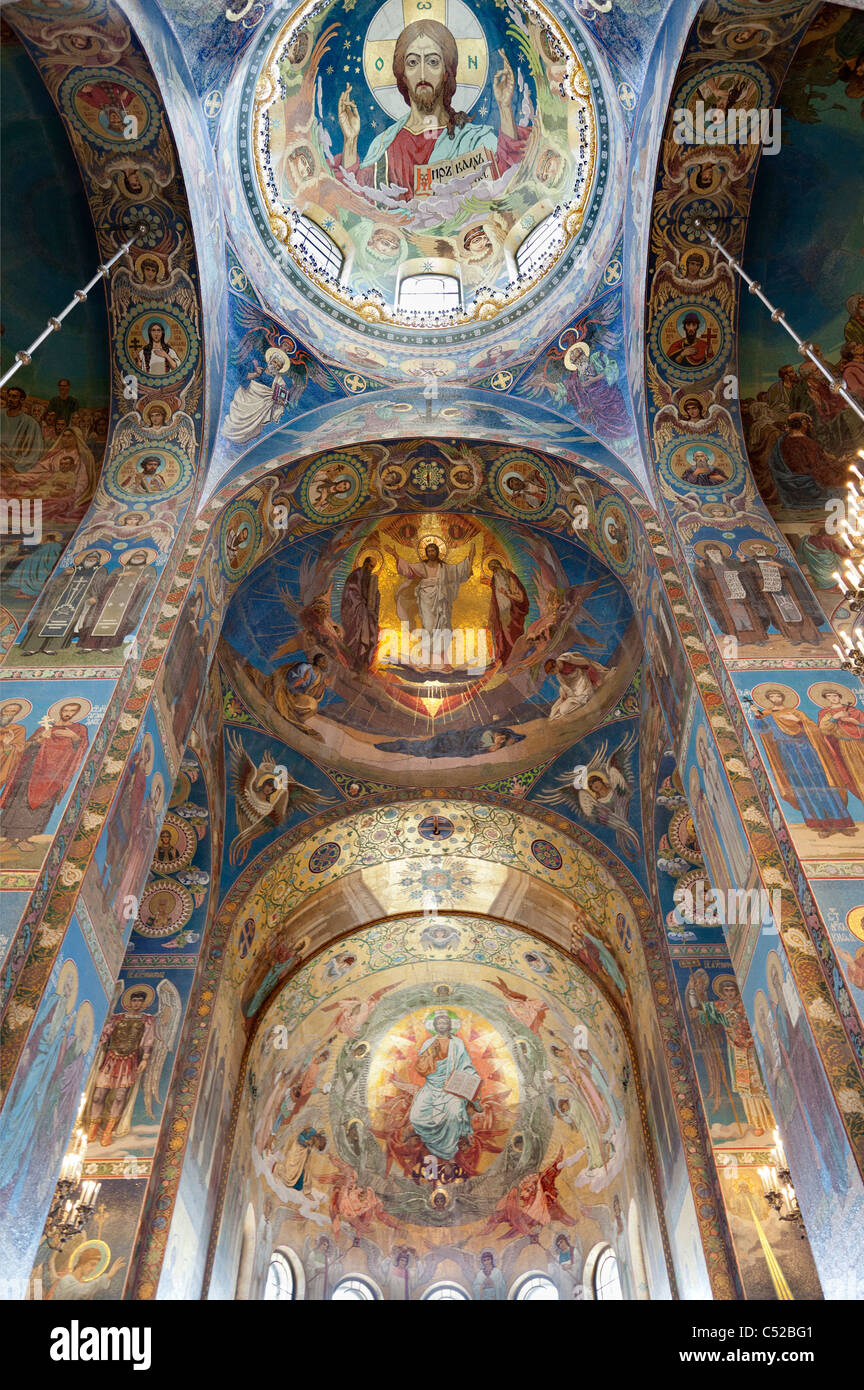 Chiesa del sangue versato, San Pietroburgo Russia - interno 16 Foto Stock