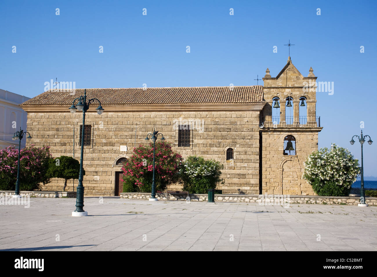La Chiesa veneziana di San Nicola nella città di Zakynthos Zante Island, Grecia. Foto Stock