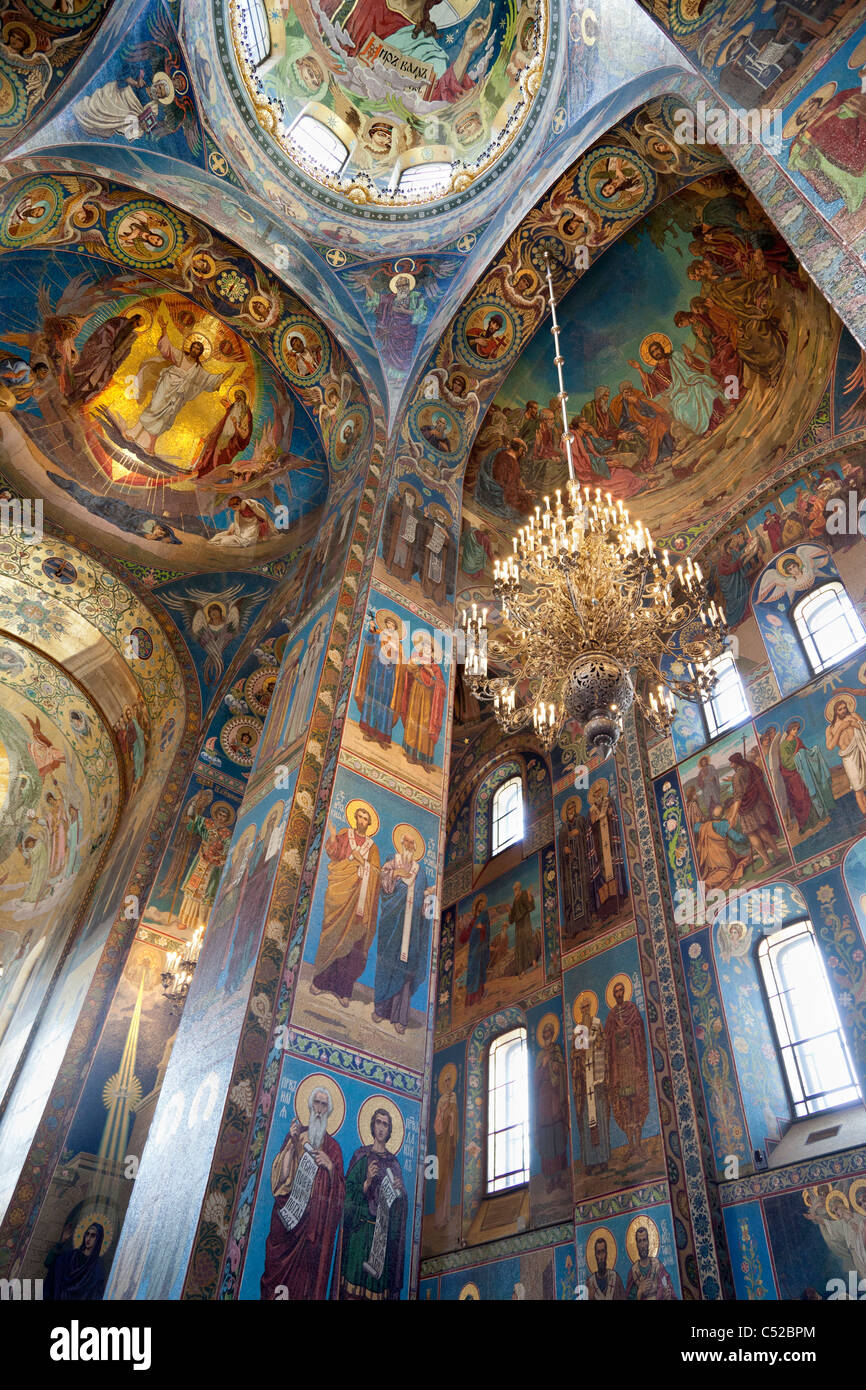 Chiesa del sangue versato, a San Pietroburgo - Russia - interno 6 Foto Stock