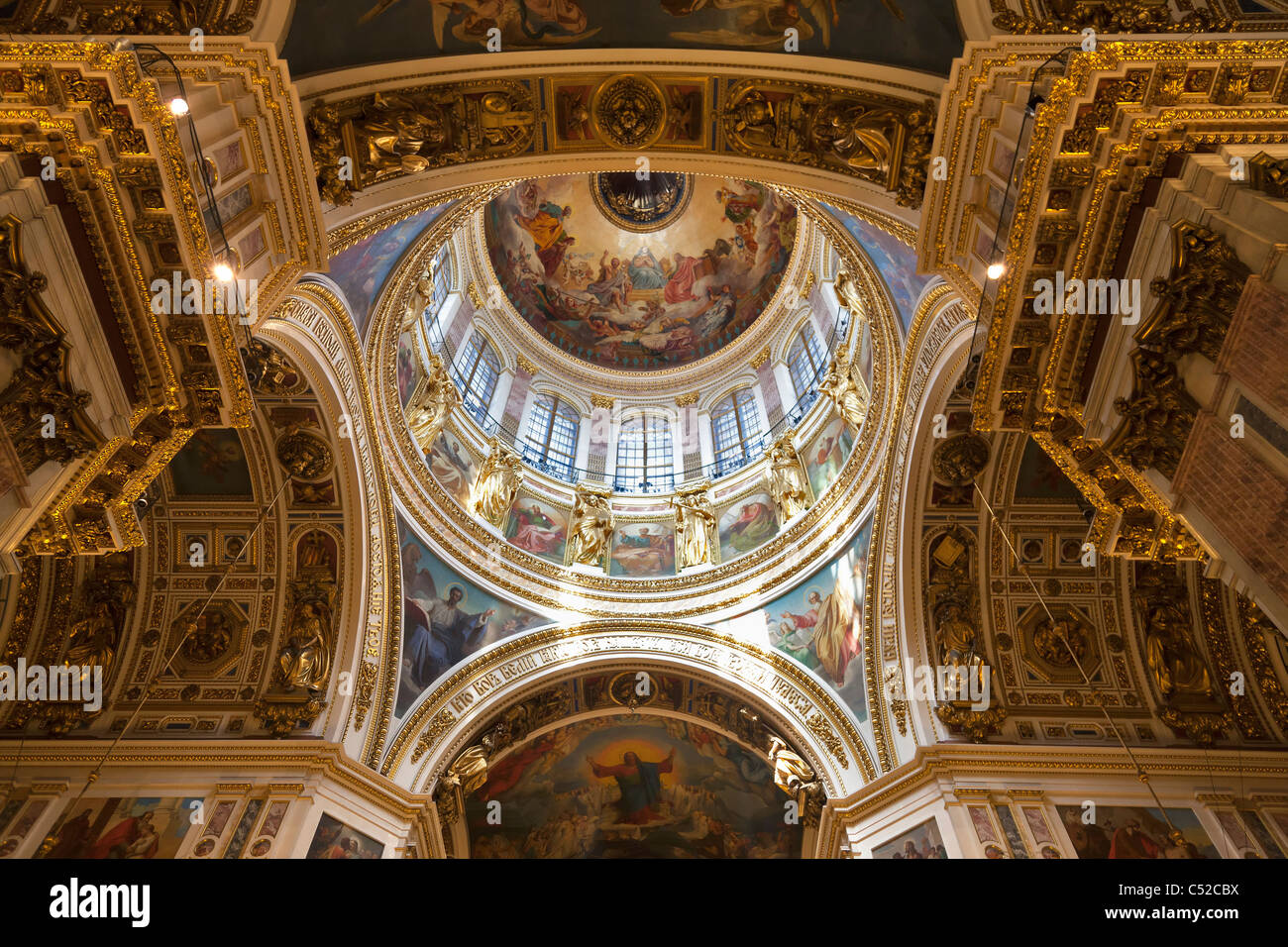 La Cattedrale di San Isacco, San Pietroburgo Russia - interno Foto Stock