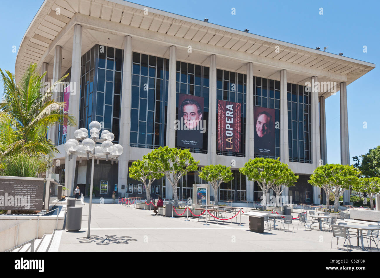 La famosa fontana presso il Los Angeles Music Center in downtown Los Angeles. Foto Stock