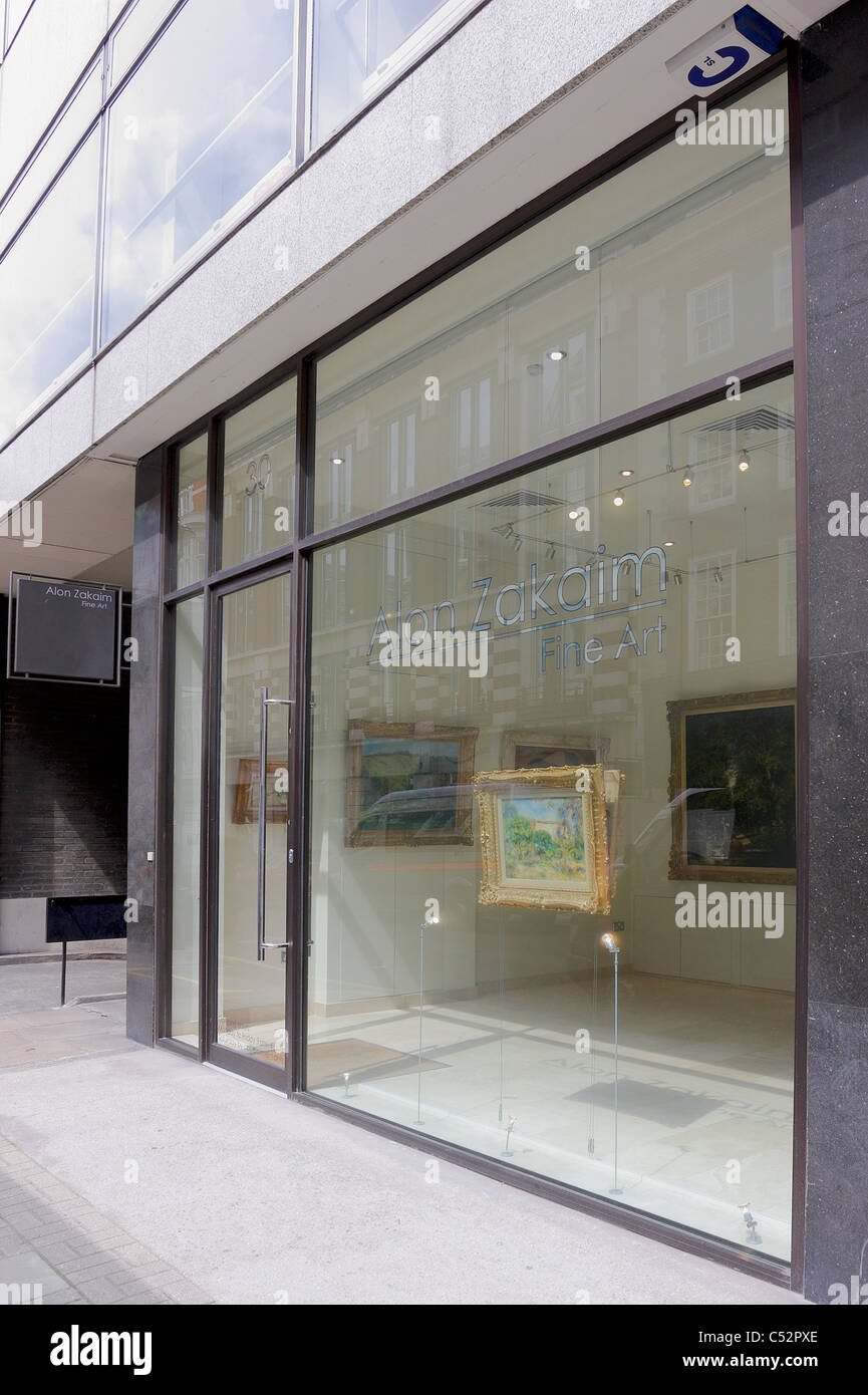 ALON ZAKAIM,uno dei la più recente tecnica concessionari nel settore dell'arte di Cork Street,situaed nel cuore di Mayfair, Londra. Foto Stock